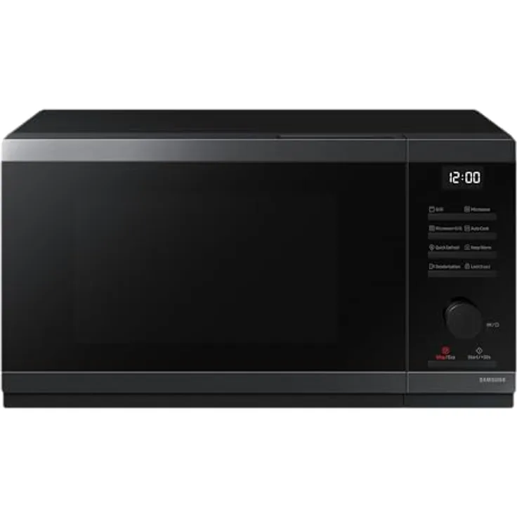 Samsung MG23DG4524AGE1 Mikrowelle mit Grill, 23 l, 800 W, Schwarz - Ölfreie Zubereitung, Eco-Modus, Schnelles Auftauen