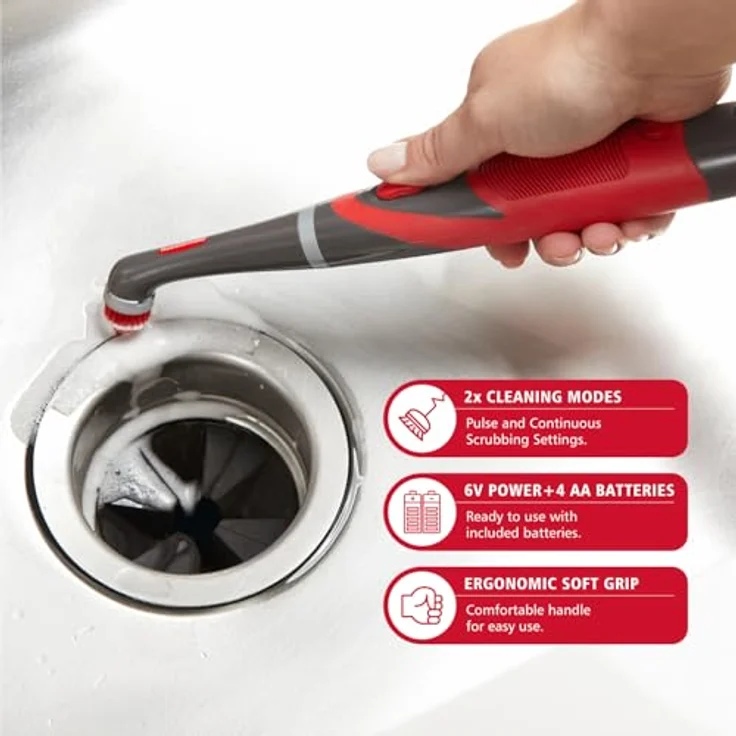 RUBBERMAID 1839685 Reveal Power Schrubber Werkzeug mit 13 mm (1_2 Zoll) Universalreinigungskopf 1pc grau – Bild 3