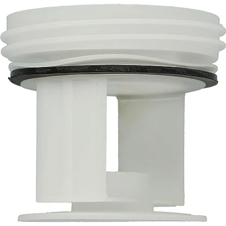 VHBW Flusensieb kompatibel mit Siemens WP12T225, WP12T227, WP12T254BY, WP12T254FN, WP12T284FF - 5,6 cm Durchmesser, mit Dichtungsring, schwarz/weiß – Bild 8