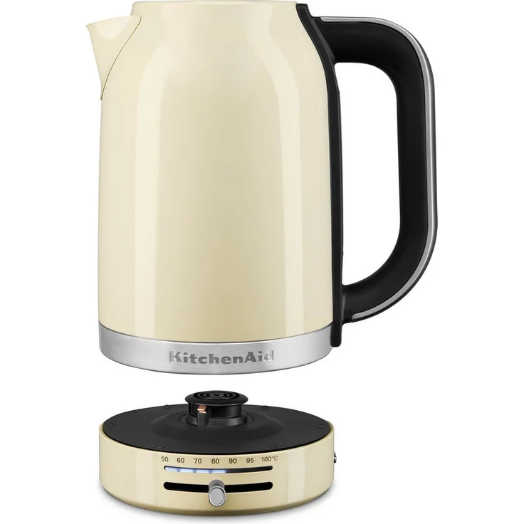 KitchenAid Wasserkocher 5KEK1701EAC Creme, 1,7 l, 2400 W - Variable Temperatur, gebürsteter Edelstahl