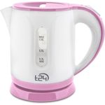 emeco Mini Wasserkocher 0,8 Liter kabellos 1100 Watt, kompakt und reisefreundlich, pink