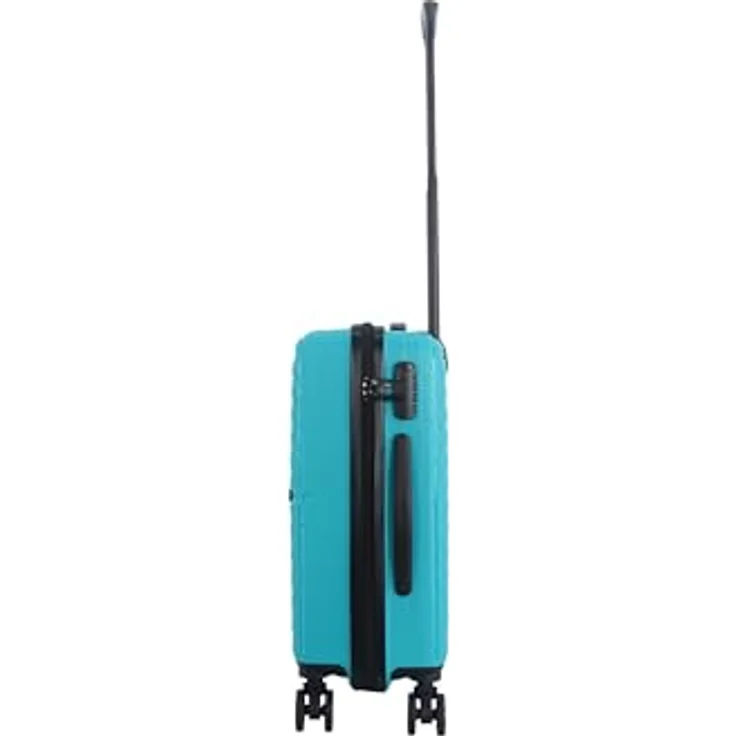 SAXOLINE Reisekoffer Fiesta, Kabinengröße 55x36x20,5 cm, 41 l Volumen, 2,7 kg, türkis, robuste Hülle mit 360° Schwenkrädern und Teleskopgriff – Bild 3