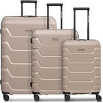 SMARTBOX Hartschalen Koffer-Set 3-teilig | aus hochwertigem, robusten und leichtem Polypropylen Material | 4-Doppelrollen & TSA-Schloss für Damen & Herren (Edition 01)