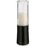 Zassenhaus Salzmühle DESSAU, zum Selbstbefüllen, Ø 5,5 cm H: 17 cm, schwarz, Glasbehälter, Keramikmahlwerk, Gewürzmühle, zerkleinert Salz und getrocknete Kräuter