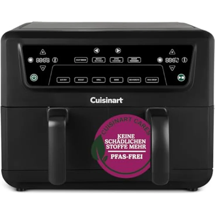 Cuisinart XXL 10.4L Zweizonen-Heißluftfritteuse| PFAS Frei | Chemiekalien frei| 6-IN-1-Kochfunktionen | 2 Kammern| 2 x 5.2L - 8+ Portionen| Spülmaschinenfeste Teile – Bild 1