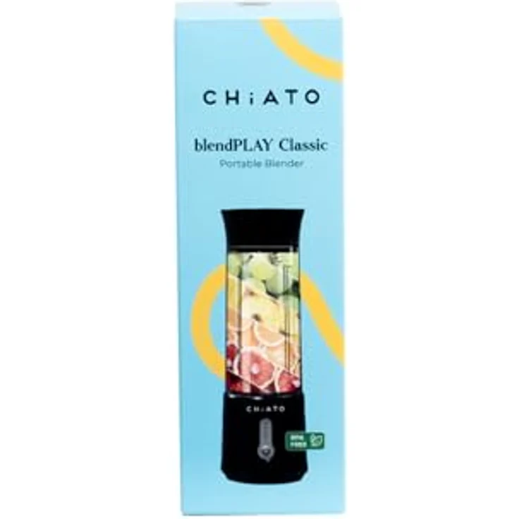 CHiATO BlendPLAY, Akku-Smoothie-Maker mit 500 ml Fassungsvermögen, tragbar und USB-C Ladeanschluss, Schwarz – Bild 3