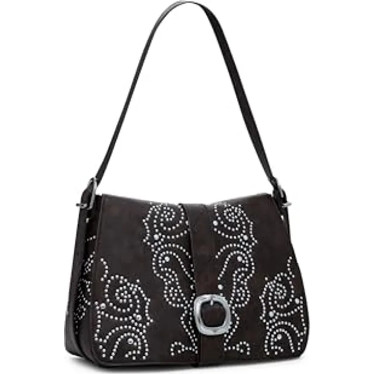 Desigual Poker Face Posadas Umhängetasche, 31 cm, braun, aus 100% Polyurethan