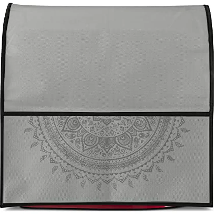 kwmobile Hülle kompatibel mit KitchenAid 4,3-4,8 liter - mit 3 Fächern - Küchenmaschine Staubschutz Abdeckhaube in Grau Indische Sonne