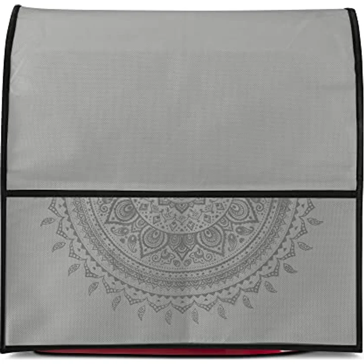 kwmobile Hülle kompatibel mit KitchenAid 4,3-4,8 liter - mit 3 Fächern - Küchenmaschine Staubschutz Abdeckhaube in Grau Indische Sonne – Bild 1