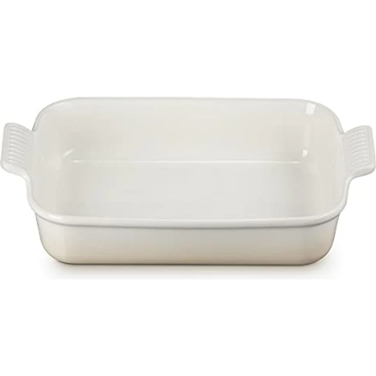 Le Creuset Rechteckige Auflaufform Tradition aus Steinzeug, 32 cm, 2.31 kg, Meringue, 71102327160001 – Bild 3