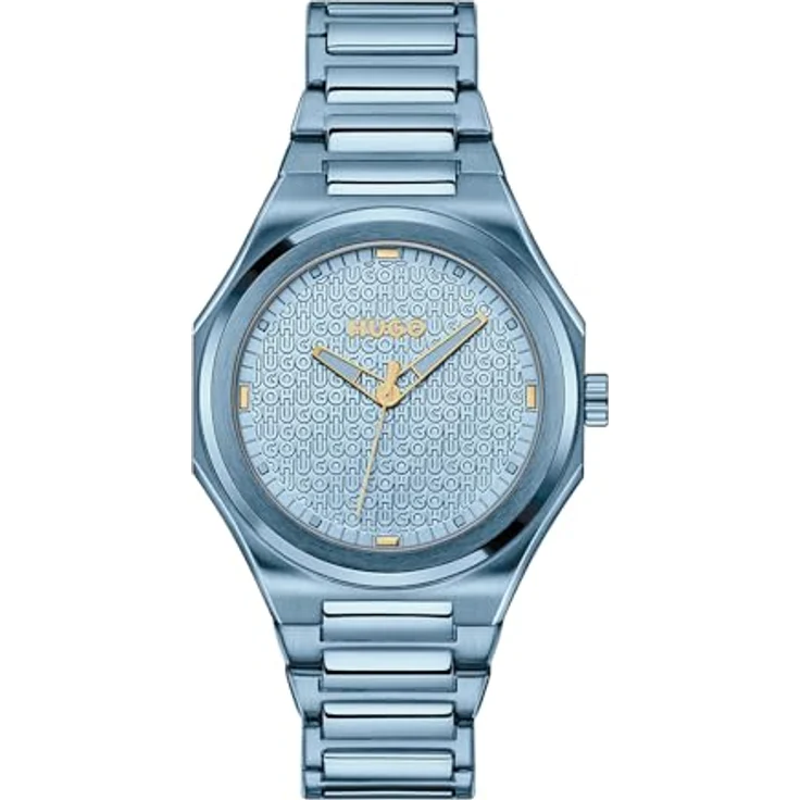 HUGO #Grail for HER, Damenarmbanduhr mit 36-mm-Gehäuse, blauem Zifferblatt und Edelstahlarmband mit blauer Ionenplattierung, Drei-Zeiger-Quarzwerk – Bild 1