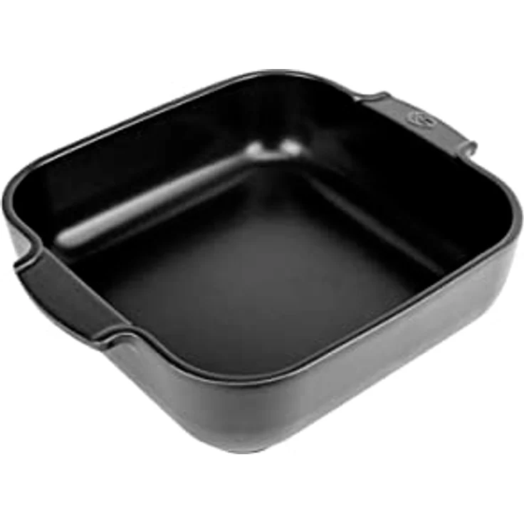 PEUGEOT Quadratische Auflaufform, Keramik, 28 cm, 2.7 L, feuerfest und mikrowellengeeignet, satin black, 10 Jahre Garantie – Bild 1