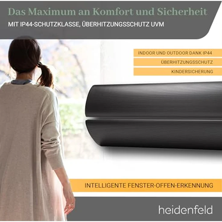 Heidenfeld Dunkelstrahler DH700 Infrarot Elektro Heizstrahler Infrarotstrahler, Infrarotheizung – Bild 5