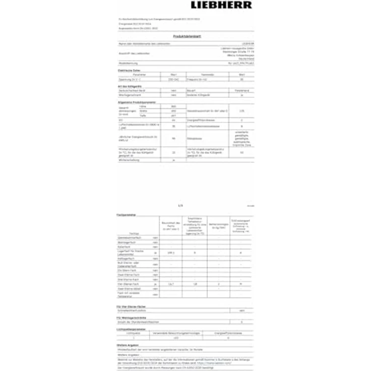 Liebherr Rci1621-20 Tischkühlschrank, 126 l / 109 l, EEK: C, 95 kWh/Jahr, Weiß, Versandkostenfrei – Bild 2