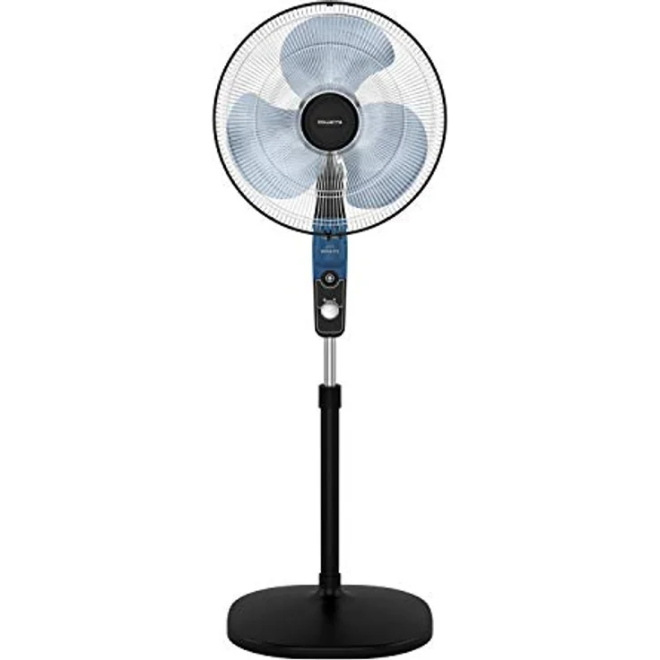 Rowenta Essential+ VU4420 Standventilator, 55 m³/min, 3 Geschwindigkeiten, leiser Betrieb mit 54 dB(A), automatische Oszillation, schwarz – Bild 1