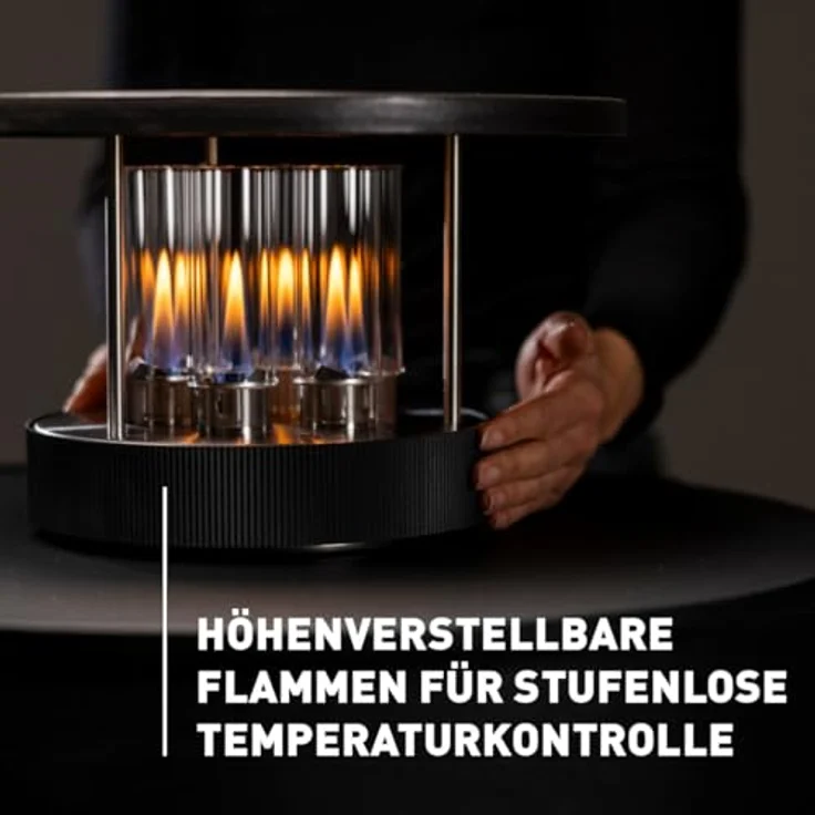höfats CIRCLE 35 Tischgrill, Indoor & Outdoor Bioethanol Planchagrill mit flexibler Temperaturkontrolle und emaillierter Gusseisen-Grillplatte – Bild 4