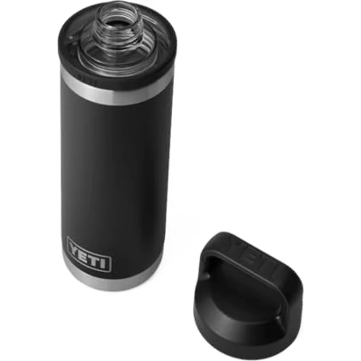 YETI Rambler Flasche mit Chug-Verschluss, Edelstahl 18/8, doppelwandige Vakuumisolierung, 100% leakproof, Black, 18 oz (532 ml) – Bild 3