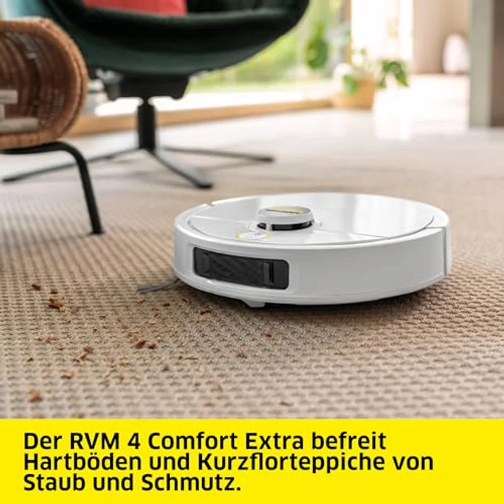 Kärcher Karcher Vakuummopp RVM 4 Comfort Extra, Staubsauger Roboter, Weiss – Bild 4