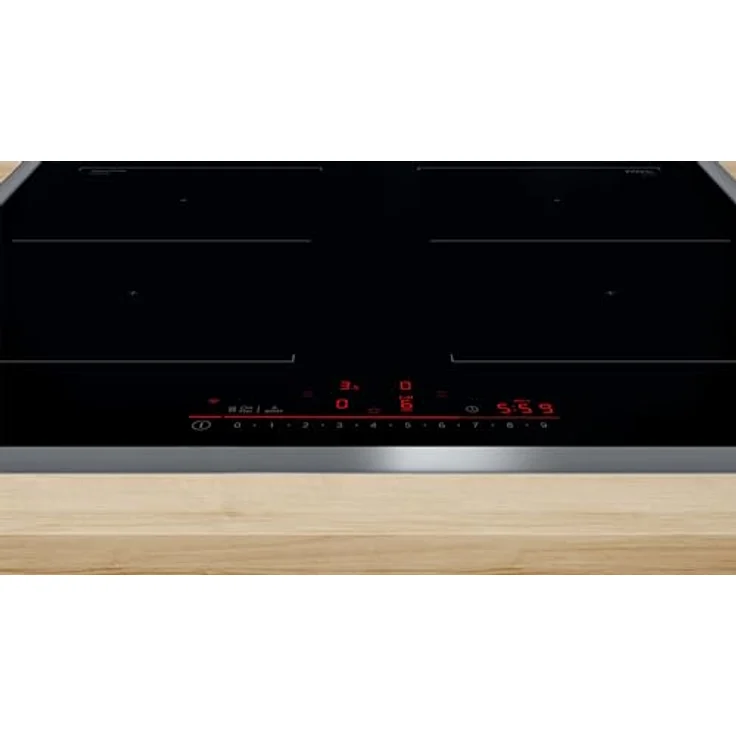 Bosch PVQ645HB1E Serie 6 Smartes Induktionskochfeld (autark), 60 cm breit, Kombination zweier Kochzonen, Umlaufender Rahmen, Kochfeldbasierte Haubensteuerung, schnelleres Kochen – Bild 4