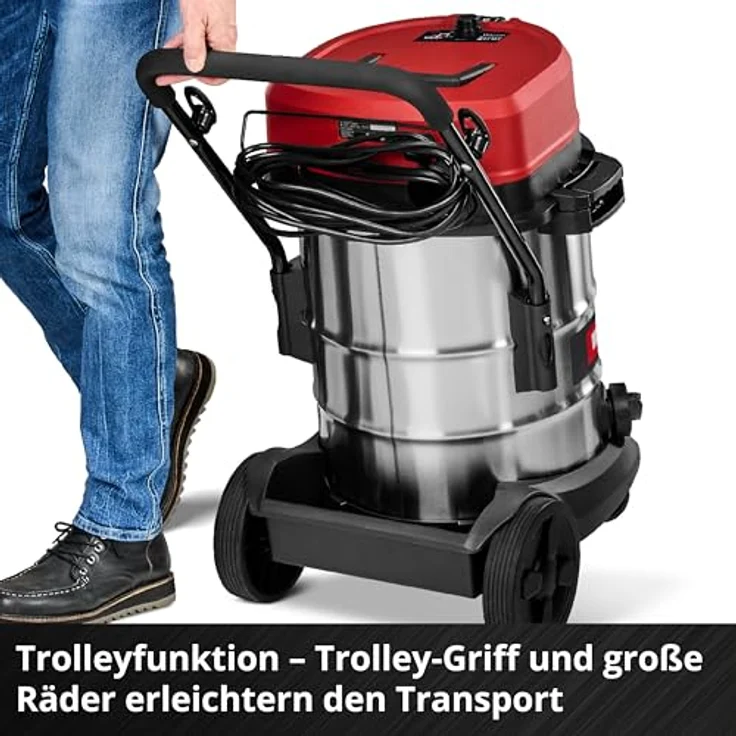Einhell Nass-Trocken-Sauger TE-VC 5090 SACL, 1300 W mit HEPA-Filter, 50 Liter Edelstahlbehälter und innovativem Filterreinigungssystem – Bild 9