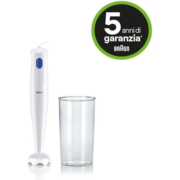 Braun Stabmixer MQ10.001PWH, mit Messbecher 600 ml, EasyTwist-System, Splash Control-Technologie, 5 Jahre Garantie, leicht – Bild 2