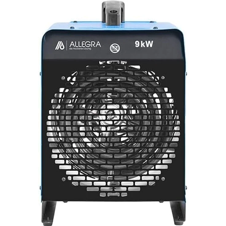 ALLEGRA Heizlüfter 9kw 400v Bauheizer Heizgebläse mit Thermostat – Starkstrom für Garage und Industrie 16A, elektrisch - Zeltheizung Baustelle 10 Kg, blau – Bild 3