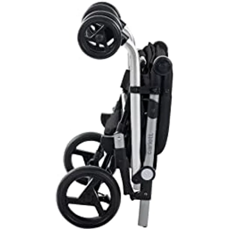 Carlett Einkaufstrolley mit 4 Rädern | Lett470 CLASSIC family | Zusammenklappbarer Einkaufswagen mit großer Tasche 32kg, 64L Einkaufstasche, 10,5L Thermotasche und Rückfach, Schwarz – Bild 5