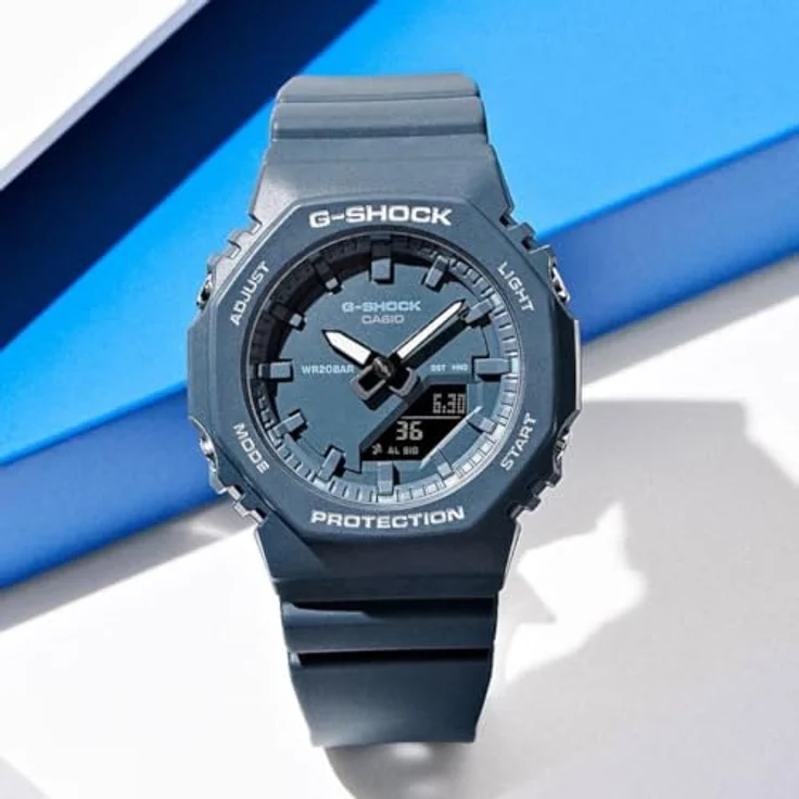 G-Shock Casio Small Classic GMA-P2100BA-2AER Herrenarmbanduhr, Quarzwerk, blaues Ziffernblatt, 40 mm Durchmesser, Resin Armband – Bild 3