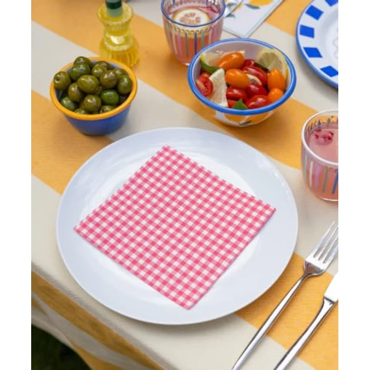 Talking Tables 100 x Rote Karomuster Papierservietten, 2-lagig, 33 cm, Einweg-Partyservietten für Hochzeiten und Feiern, Made in EU – Bild 3
