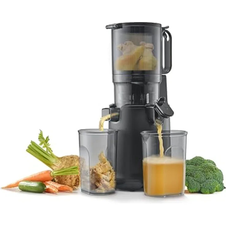 Extra Caso SJW600 XL Slow Juicer, Entsafter, Schwarz