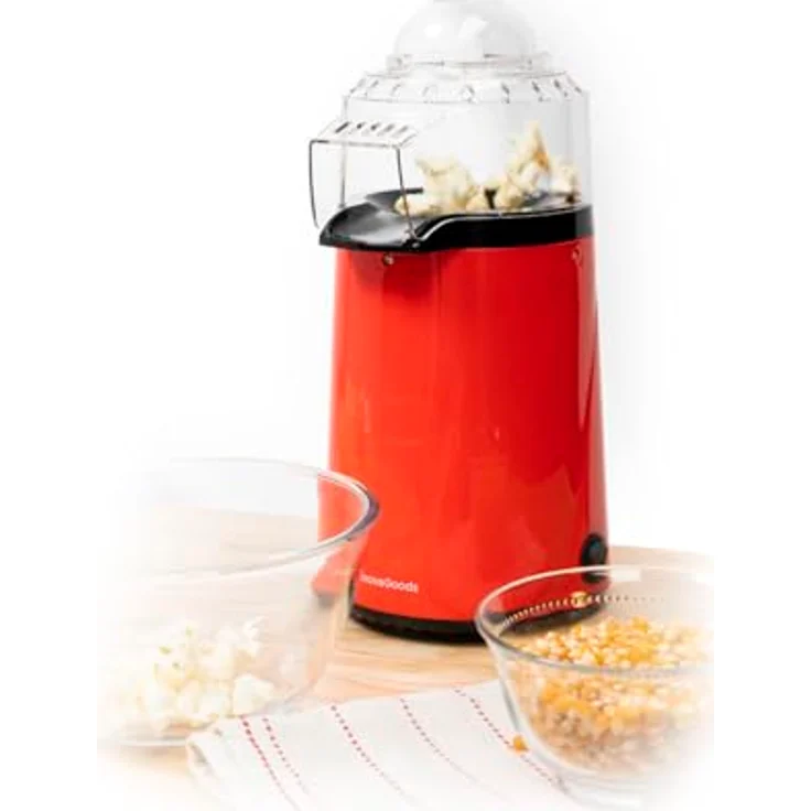 InnovaGoods Heißluft-Popcornmaschine Popmar, gesunde Zubereitung ohne Öl, kompakt und leicht, 1200 W mit Messlöffel und Sicherheitsthermostat – Bild 1