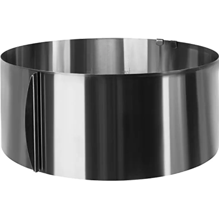 Ruhhy Ruhhy Backring Tortenring, verstellbar 12 cm hoch, Ø 16-30 cm, Edelstahl, Silber, für Profi- und Hobbybäcker