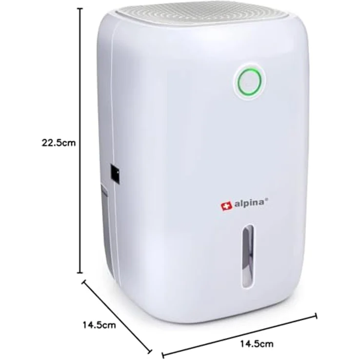 JUNG Luftentfeuchter Alpina Mini Luftentfeuchter elektrisch 22W, leise gegen Schimmel, weiß – Bild 5
