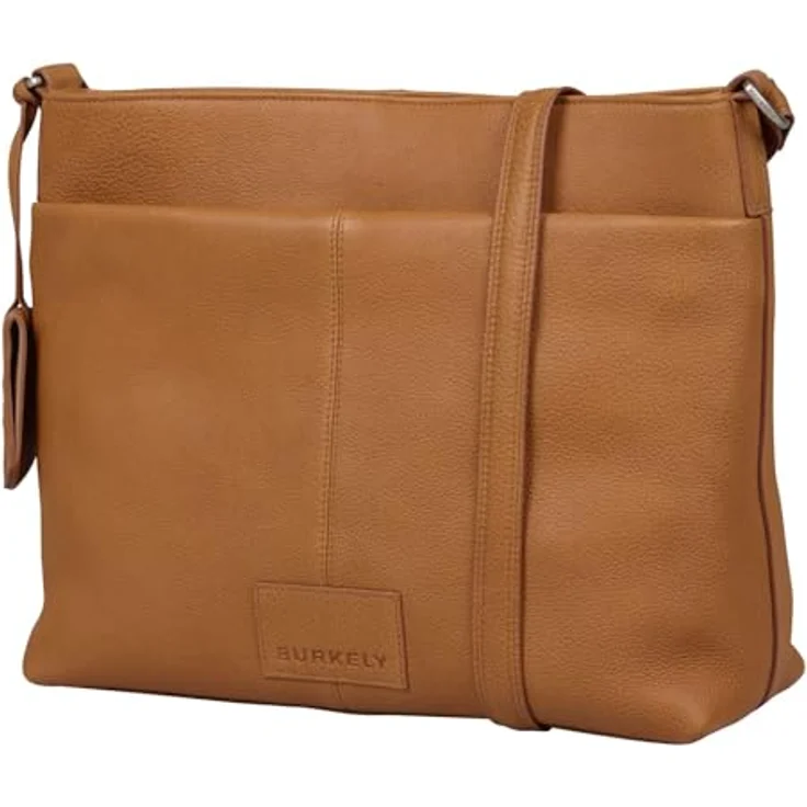 Burkely Soft Skylar, Damen-Umhängetasche aus hochwertigem Leder, Crossbody Bag in Cognac-Braun mit verstellbarem Riemen und praktischen Fächern – Bild 2