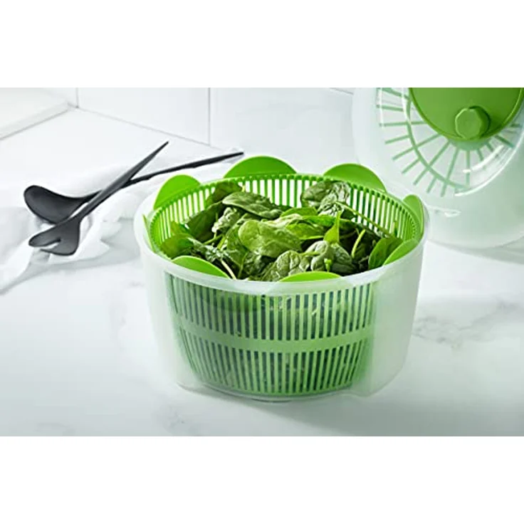 Salatschleuder Tontarelli 4,5 L Kunststoff (ø 24,5 x 16 cm) - Farbe: Grün – Bild 3