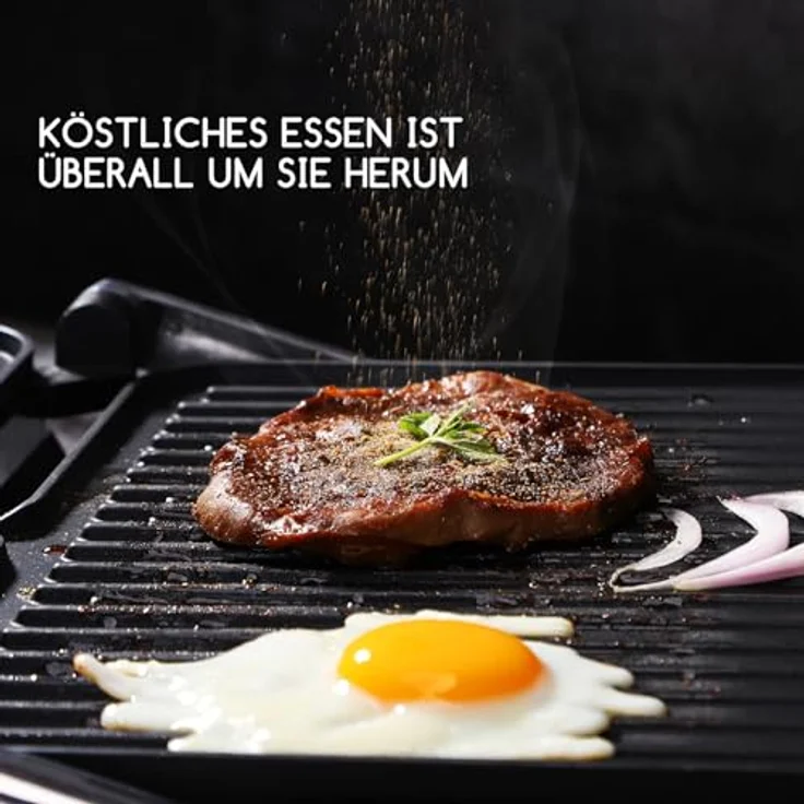 Aigostar 30KLU Panini Grill glatt geriffelt Elektrogriller – Bild 5