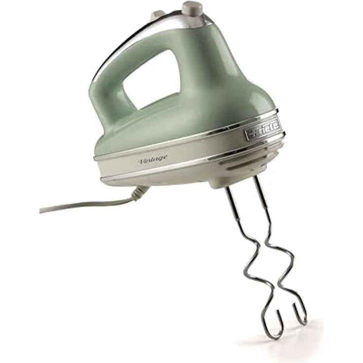 Ariete Vintage, Multifunktions-Handmixer 1548, 5 Geschwindigkeiten, Turbo-Funktion, 2 Edelstahlrührbesen, 450W, Grün – Bild 4