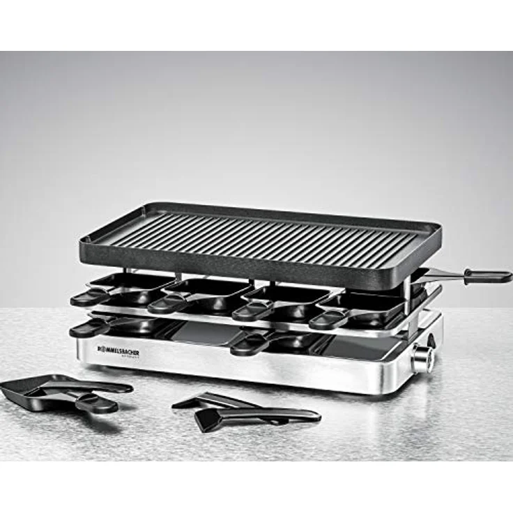 Rommelsbacher RC 1400 Raclette Grill 8 Pfännchen, 1400W Thermostat – Bild 5