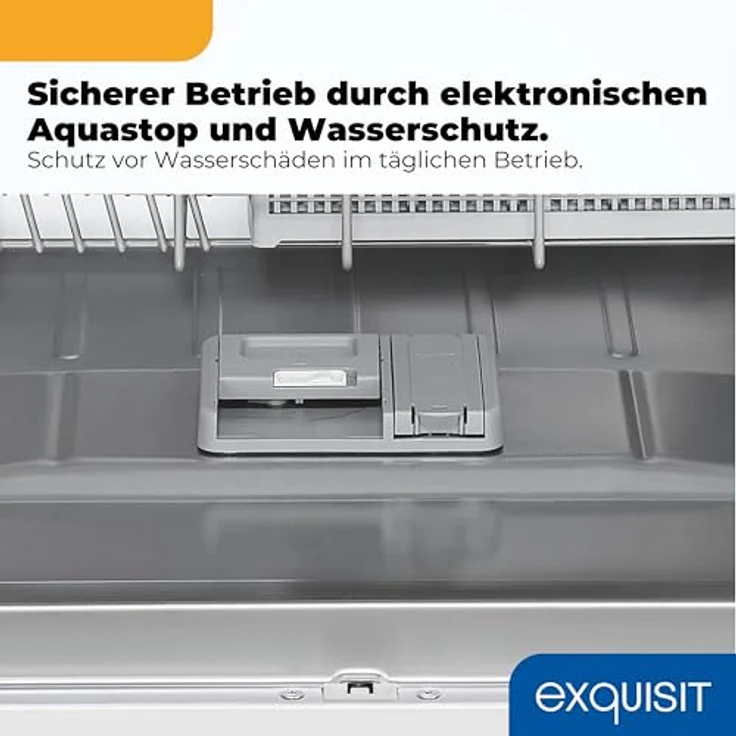 Exquisit PLUS GSP56312-030E, Geschirrspüler 60 cm, 12 Maßgedecke, Unterbaufähig, Startzeitvorwahl, 11 Liter, weiss – Bild 7