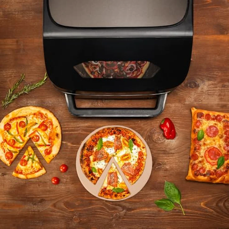 Cecotec Pizza & Fry 7000, Elektrischer Ofen für Pizza 7 l, 2200 W, 13 Zoll, Digitales Touchscreen, 8 Programme, Temperatur von 40-230 °C, Pizzastein, Ober- und Unterhitze – Bild 5