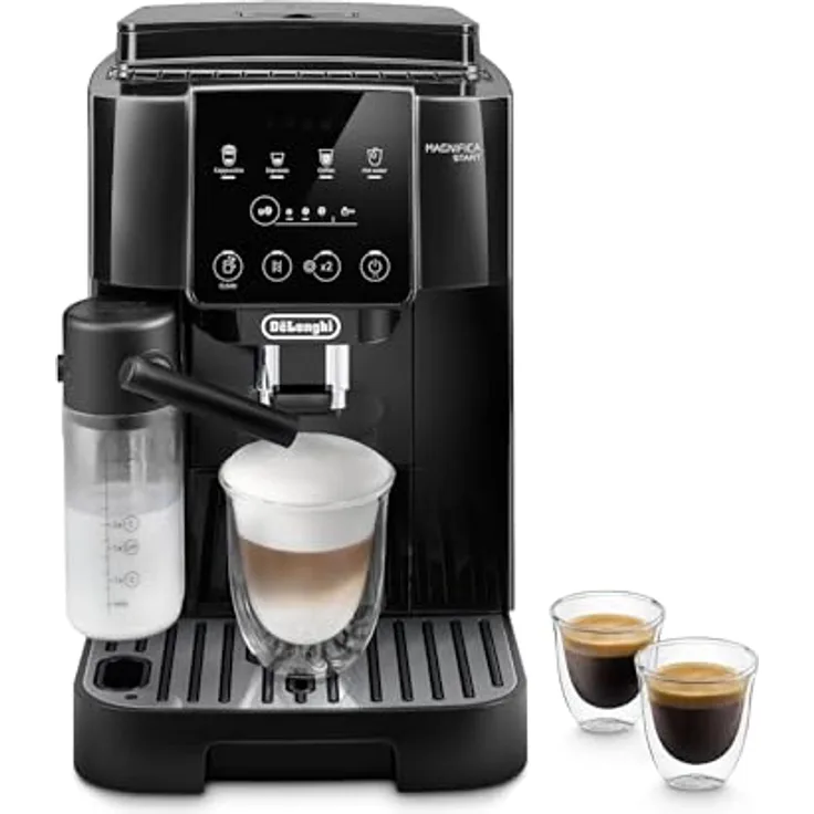 De'Longhi Kaffeevollautomat Magnifica Start Milk - ECAM 223.61.GB, kompakt, mit LatteCrema-Hot-Milchsystem und 13-stufigem Kegelmahlwerk, schwarz