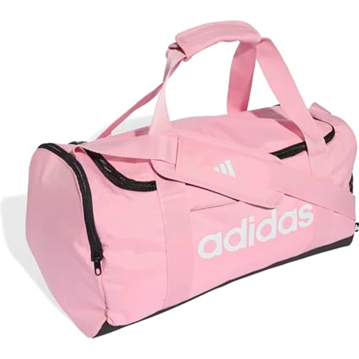 adidas Performance LINEAR DUFFEL S Sporttasche, praktische Reisetasche mit separatem Schuhfach, recycelte Materialien, schwarz – Bild 4