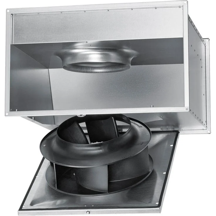 Helios KRW 225/2/40/20, Zentrifugallüfter mit rückwärts gekrümmten Laufschaufeln, platzsparendes Design, wartungsfreier Motor, stufenlose Drehzahlregelung, verzinktes Stahlblech