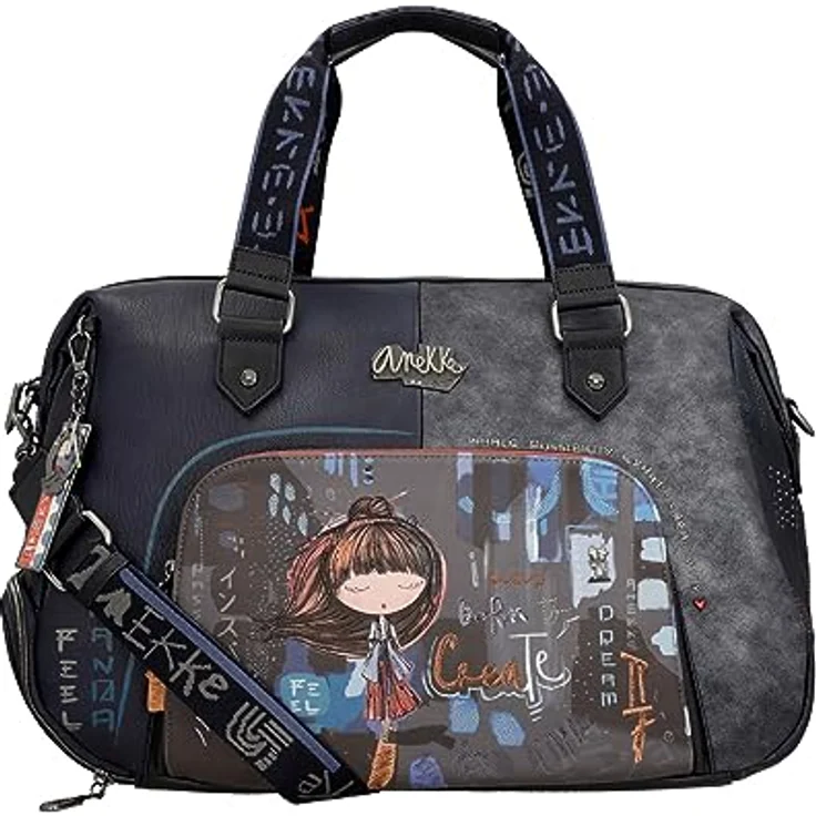 Anekke Contemporary Weekender Reisetasche, 45 cm, blau, 100% Polyurethan, mehrfarbig – Bild 5