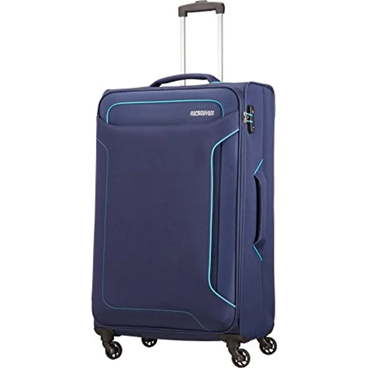 American Tourister Holiday Heat Spinner 79.5 cm, 3.8 KG, 108 L, Navy Blue - Gut organisierter Innenraum, Kontrastfarbige Nähte, integriertes TSA-Zahlenschloss – Bild 4