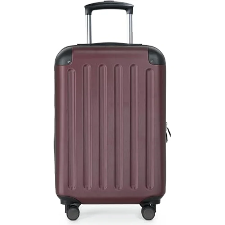 Hauptstadtkoffer Spree, Leichtes Handgepäck 55x35x20 cm, Hartschalen-Koffer mit 4 Doppel-Rollen, 2,3 kg, 33L, burgund – Bild 3