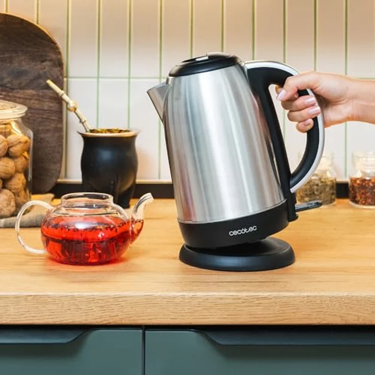 Cecotec Thermosense 200 Steel, Elektrischer Wasserkocher 1,7 L, 2200 W, Edelstahl, 360° drehbare Basis, Cool-Touch-Griff, doppeltes Sicherheitssystem – Bild 5