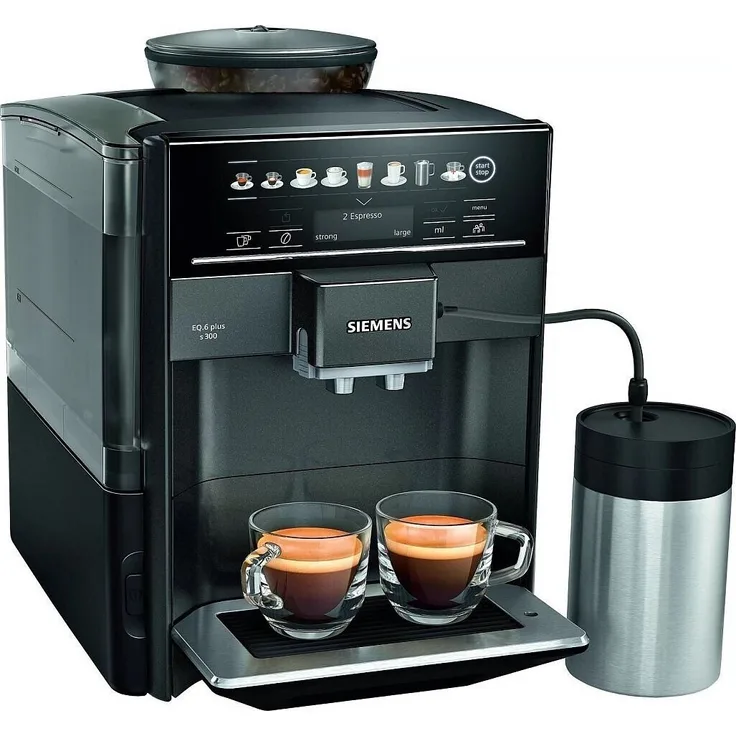 Siemens TE 653M19RW Kaffeevollautomat mit iAroma System, 11 Getränke auf Knopfdruck, Edelstahl Milchbehälter, individuelle Speicherfunktion