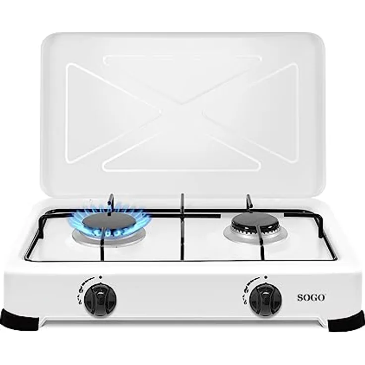 Gas-Kokina, 2 FUEGOS – Consumo 135 + 109 g/h, Potencia 1,85 + 1,5 kW