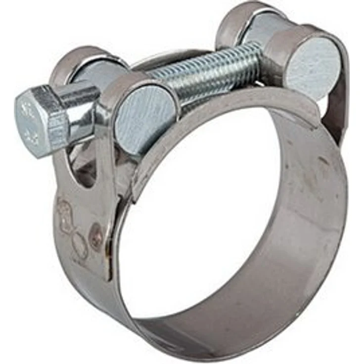 RIEGLER Gelenkbolzenschelle, Chromstahl 1.4016 (W2), Spannbereich 74 - 79 mm, Bandbreite 24 mm